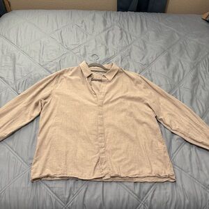 Calvin Klein Classic Fit Beige flannel Shirt
